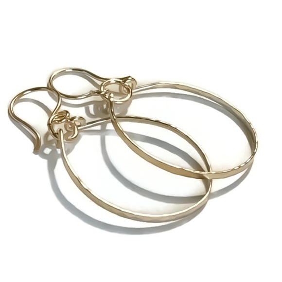 Handcrafted Textured Teardrop Dangle Drop Earrings - Picture 3 of 8